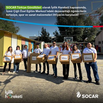 SOCAR Türkiye Gönüllüleri, İzmir Çiğli Özel Eğitim Merkezi'nde Dezavantajlı Öğrencilere Yardım Elini Uzattı