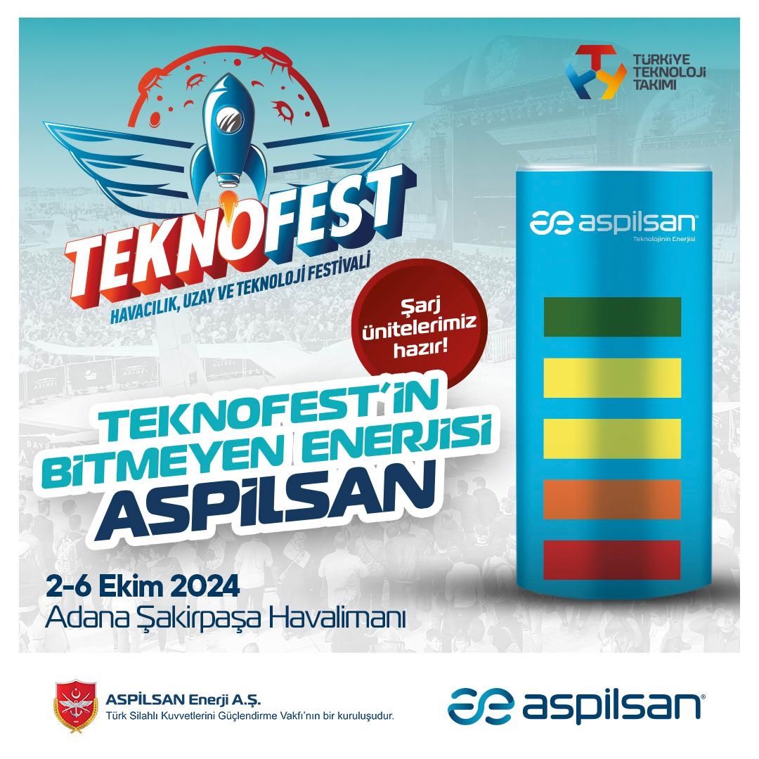 ASPİLSAN Enerji, TEKNOFEST Adana'da Hızlı Şarj İstasyonları Kurdu