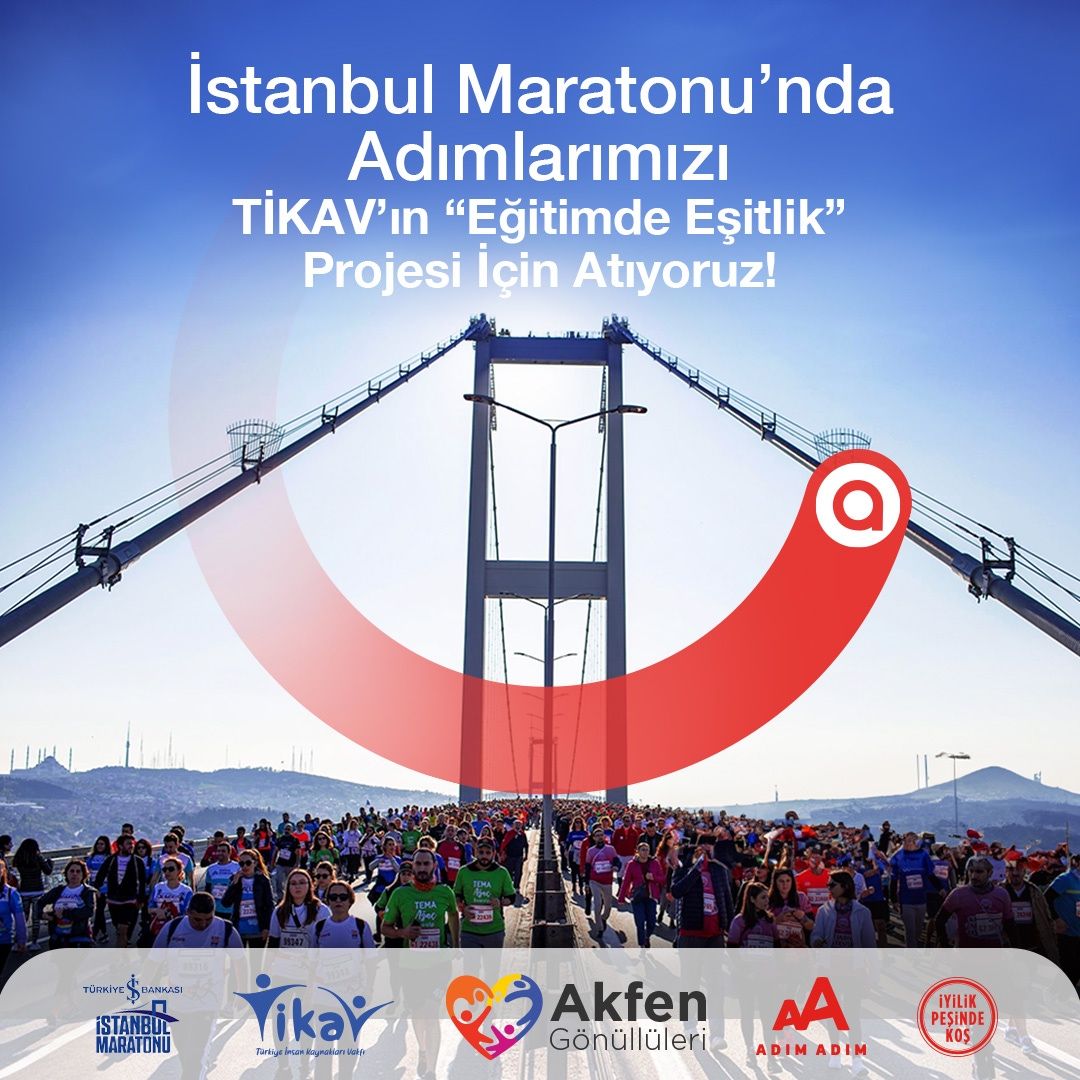 Akfen Gönüllüleri Eğitimde Eşitlik İçin İstanbul Maratonu'nda!