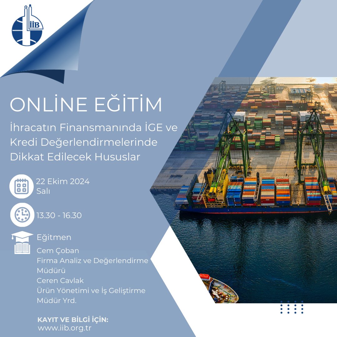 
    İstanbul İhracatçı Birlikleri'nden Online Eğitim Duyurusu
  