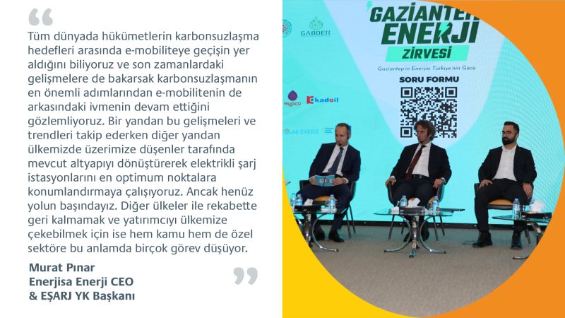 CEO Murat Pınar, Enerji Zirvesi'nde E-mobilite Konusunu Ele Aldı