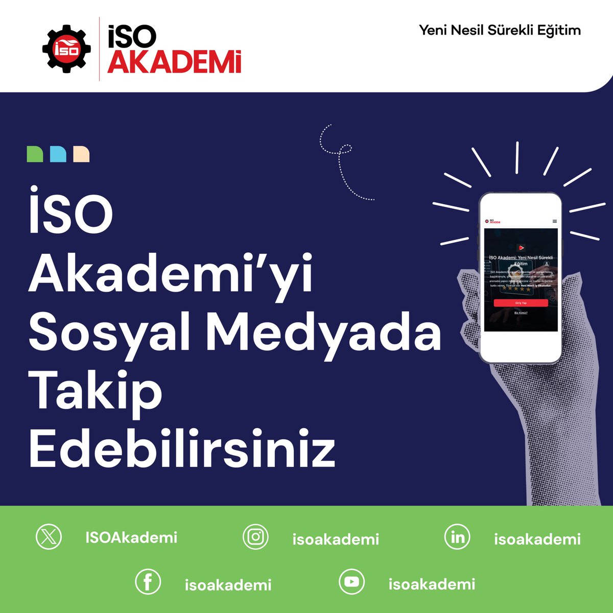 İSO Akademi'nin Sosyal Medya Hesaplarıyla Erişim Kolaylığı